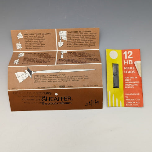 American Vintage Schafer Sterling Silver Propelled Pencil with Refill and Case